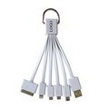 5 in 1 multi USB Charger Cable/Cord With Metal Keyring